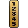 thumbnail image 2 of Curb-N-Sign Reflective 911 Address Sign for Mailbox, Single/Double Sided, Solid Aluminum, Custom and Pre-Drilled signs Horizontal/Vertical, 5 Year Warranty (Single Sided (Horizontal, Gold), 2 of 10