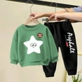 thumbnail image 2 of Kogui Toddler Clothes for Boys Toddler Baby Boy Clothes Fall Winter Outfit Infant Sweatshirts Pullover Sweatsuit Tops Long Pants Clothing Set 3T 4T (Green,3-4 Years), 2 of 9