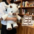 thumbnail image 7 of 23.62in Adorable Furry Highland Cow Plush Plaything, Soft Stuffed Running Cow Animal Doll, Cute Cuddly Cow Plushie for Stress Relief & Emotional Comfort, Home Decor Gift for Youngster Adults, White, 7 of 7