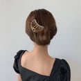 thumbnail image 4 of 2 Pack Large Butterfly Metal Hair Claw Clips Nonslip Big Nonslip Gold Hair Clamps Hair Catch Clip for Women and Thinner Thick Hair Styling Fashion Hair Supplies, 4 of 4