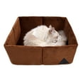 thumbnail image 4 of Winter Warm Foldable Cats Bed Breathable Polyester Kitten Nest Large Soft Velvets Thermal Cats House For Indoor Pet, 4 of 8