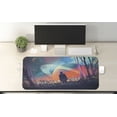 thumbnail image 2 of Fantasy Computer Mouse Pad, Man Alone Under Vibrant Colored Reflections of Galaxy Planets Space Cosmos Art, Rectangle Non-Slip Rubber Mousepad X-Large, 35" x 15" Gaming Size, Multicolor, by Ambesonne, 2 of 2