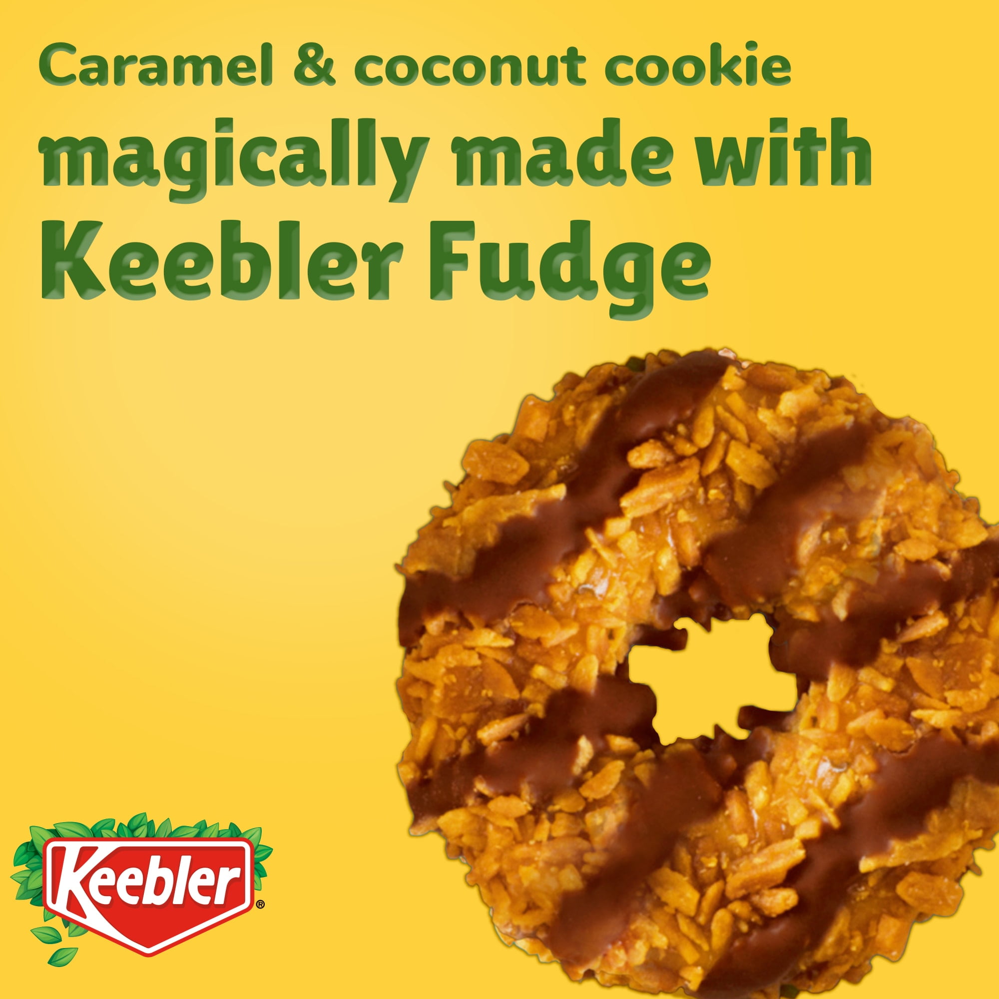 (12 pack) Keebler Coconut Dreams, Coconut and Caramel Cookies Coated in Keebler Fudge, 8.5 oz