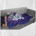 thumbnail image 6 of 70s Party Soft Flannel Fleece Blanket, Retro Lettering on Disco Ball Night Club Theme Dance and Music Art Print, Cozy Plush for Indoor and Outdoor Use, 60" x 80", Purple Blue White, by Ambesonne, 6 of 6