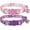 Floral Pink+Purple, variant on 2Pcs Cotton Bowtie Cat Collar with Bell Adjustable Breakaway Cat Collars with Removeable Bow Pink Girl Cat Collars