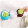 thumbnail image 2 of 2 -mounted Soap Dish Suction Cup Holder Plastic Sponge Rack Kitchen Tote Bag Organizer Insert, 2 of 6