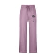 thumbnail image 4 of Puntoco Pantalones casuales largos para hombre, pantalones casuales con estampado de moda para hombre, cintura elástica con bolsillos, pantalones deportivos, 4 of 4
