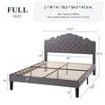 Allewie Full Size Platform Bed Frame with Tiara Upholstered Diamond