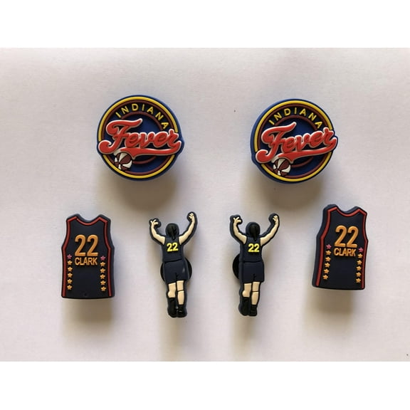 Shoe Charms- Caitlin Clark-Set of 6-Fever superstar basketball player #22 Clark