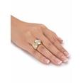 thumbnail image 3 of PalmBeach Jewelry 1.49 TCW Round Cubic Zirconia Gold-Plated Diagonal Wide Ring, 3 of 5