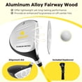 thumbnail image 6 of Barara King 34 Inch 165CC Junior Fairway Wood Golf Club for Kids Ages 8 10 Years, Fiberglass Shaft, Yellow, 6 of 8