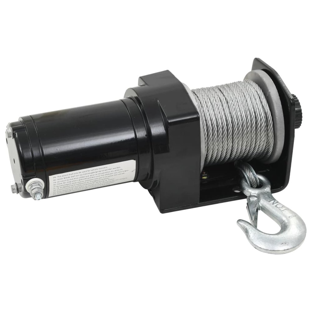 12 V Electric Winch 2000 lb Wire Remote Control