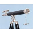 thumbnail image 1 of Handcrafted Decor ST-0124NL Chrome Leather Griffith Astro Telescope with Black Wooden Legs, 64 inch, 1 of 1