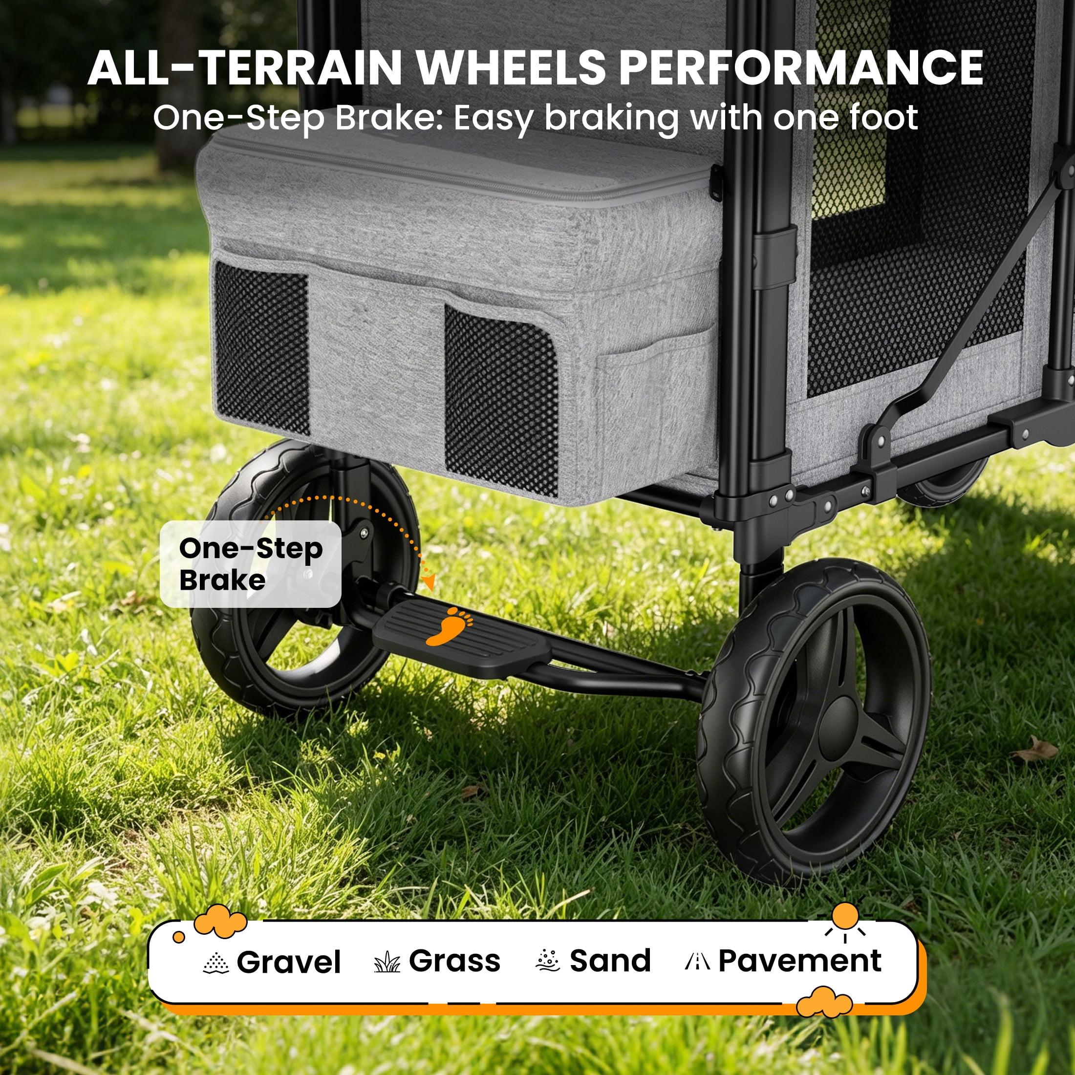 TouHeart 3-In-1 Wagon Stroller for 2 Kids, Foldable Stroller Wagon with Canopy, 5-Point Harness, Removable Reversible Seat, Grey（2026 Upgraded)