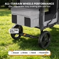 thumbnail image 6 of TouHeart 3-In-1 Wagon Stroller for 2 Kids, Foldable Stroller Wagon with Canopy, 5-Point Harness, Removable Reversible Seat, Grey（2026 Upgraded), 6 of 11