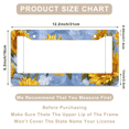 thumbnail image 3 of 1 Pcs Sunflowers Painting License Plate Frame, License Plate Cover for Car Decorative Parts, Aluminum License Plate Bracket Holder Rust-Proof Weather-Proof for US Standard Car, 3 of 9