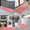 thumbnail image 2 of Red White Checkerboard Checkered Pattern Kitchen Rug Mat,Kitchen Runner Rugs Non Skid Washable,Decorative Kitchen Floor Mats for Kitchen,Sink,Laundry,17"X47", 2 of 5
