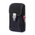 thumbnail image 1 of Riñonera para hombre, bolso de lona para teléfono, cinturón con cremallera, riñonera (estilo 1), negro, 3 uds., 1 of 5
