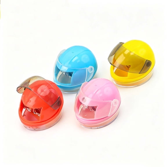 Huzdenx Helmet Shaped Manual Pencil Sharpener, Portable Single Pack Pencil Sharpener, Random Color Writing Tool Sharpener