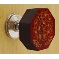 thumbnail image 2 of IBA Indianbeautifulart Boutons de Meubles Gravés Rouges, Lot de 10, 2 of 3
