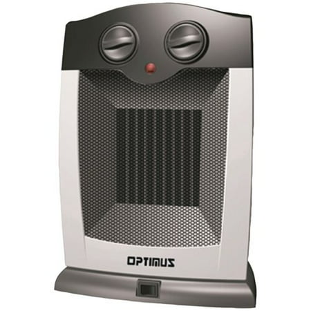 Optimus Electric Portable Oscillating Ceramic Heater with Thermostat,