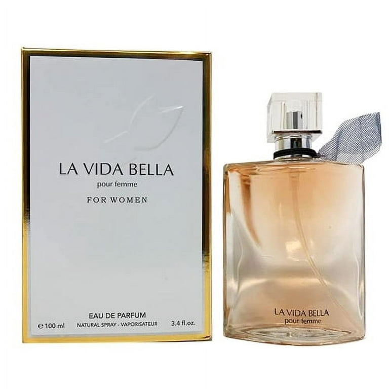 Hybrid & Company La Vida Bella Fragrance for Women Eau de Parfum Natural Spray Elegant Scent, 3.4 fl oz