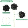 thumbnail image 2 of Uxcell 6 paquetes de flores de bola de crisantemo artificial de 11 pulgadas, ramos de crisantemo de seda para el hogar en negro, 2 of 6