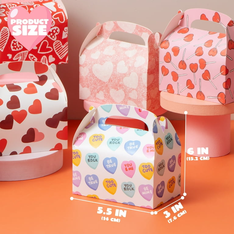 Sycfun 24-Pack Valentine's Day Bakery & Cookie Boxes with Heart