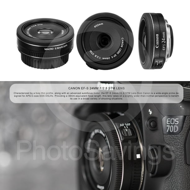 Canon EF-S 24mm f/2.8 STM Lens - Walmart Business Supplies