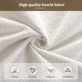 thumbnail image 4 of Cadre de Lit Format Grand, Lit Luxueux Rembourré en Tissu Bouclé avec Tête de Lit Ronde Courbée Rembourrée et Cadre Robuste à Profil Bas, Blanc, 4 of 8