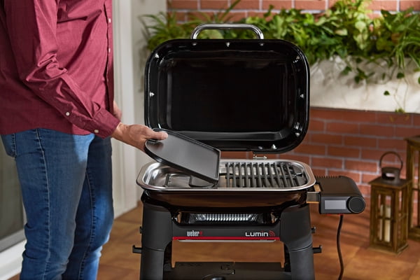 Weber Porcelain Enameled Griddle - Fits Lumin Electric Compact Grill