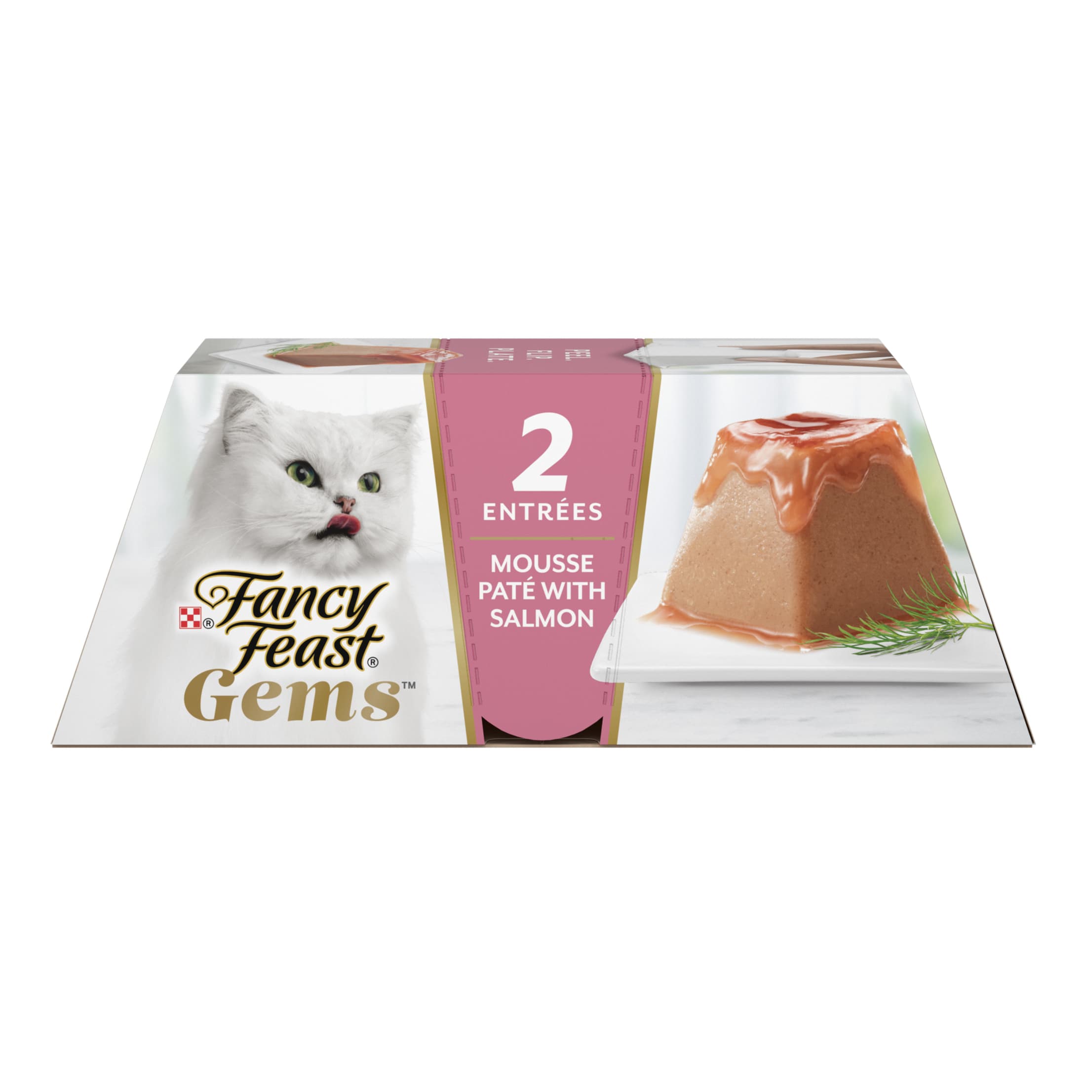 Purina Fancy Feast Gems Salmon Flavor Mousse Pate Wet Cat Food, 2 oz Tubs