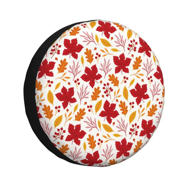 Balery fall laef Maple Cubiertas para Neumáticos - Protector Resistente para Neumáticos de Camioneta, SUV, Remolque, Camper y RV-15 inch