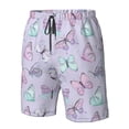thumbnail image 4 of Balery Purple Butterfly Traje de Baño Estilo Hawaiano para Hombre, Shorts de Secado Rápido con Bolsillos-3X-Large, 4 of 6