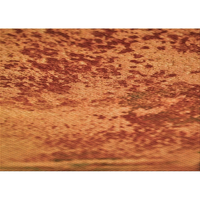 Ahgly Company Machine Washable Indoor Rectangle Transitional Neon Orange Area Rugs, 8' x 12'