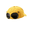 Yellow Pilot Baseball Cap#3, variant on Men's Korean-Style Pilot Baseball Cap, Aviator Goggle Hat with Curved Visor, Cotton Canvas Sun Protection Cap for Spring Summer Black