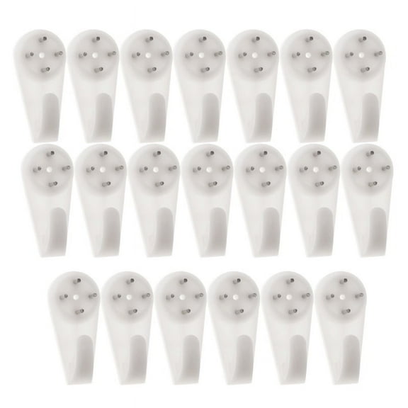 Pack of 20 Picture Hangers for Brick, Concrete and Cinder Block - pins / -Invisible Traceless(Punch Free)
