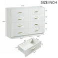 thumbnail image 3 of Tcbosik Modern 8-Drawer Dresser for Bedroom, Chest of Drawers for Closet, Living Room, Antique White, 3 of 8