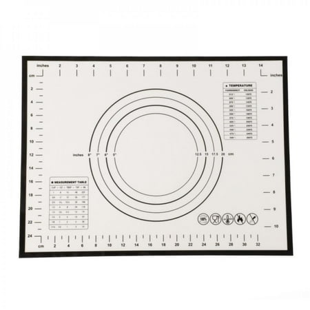 

Shengshi Non-Stick Silicone Baking Mat Pad Baking Sheet Glass Fiber Rolling Dough Mat Cookie Baking Mat Pastry Tools Black L