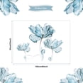 thumbnail image 2 of Pegatinas de pared de flores, DIY extraíbles, grandes, blancas, azules, florales, loto, pegatinas de pared, arte mural de despegar y pegar para guardería, sala de estar, dormitorio, telón de fondo,, 2 of 8
