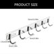 thumbnail image 3 of Set of 2 Multipurpose Stainless Steel Wall Hooks 6 Hook Rack for Coat and Towels Practical Bathroom Clothes Hanger, 3 of 4