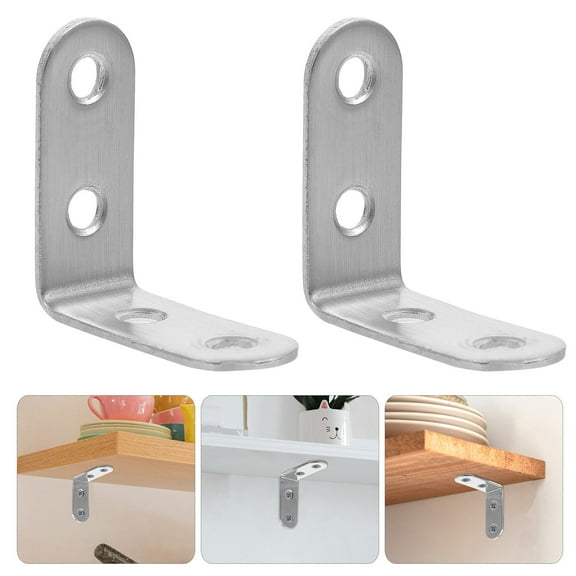 HONMEET Right Angle Clamp L Brackets Silver 10pcs