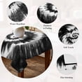 thumbnail image 5 of Black Gray Ombre Table Cloth Waterproof Tablecloths, Retro Abstract Tie-dye Tribal Boho Tablecloth Dining Table Cover for Kitchen Party Tabletop Outdoor, Rectangle Tablecloth 60x120 Inch, 5 of 9