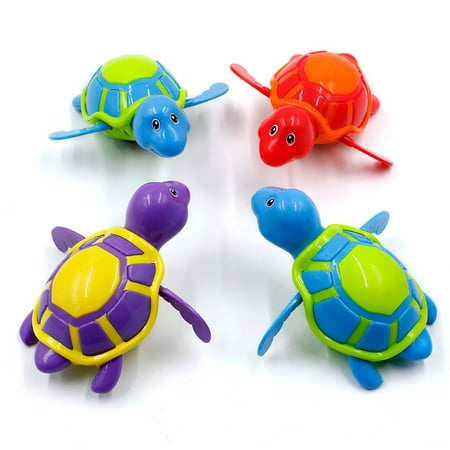 Wind Up Swimming Kids Baby Bath Toys Girls Boys Toddlers Bathtime Bathtub Tub Toys Bathroom Floating Sea Animal Water Turtle Toys for 1 2 3 Year Olds, 4