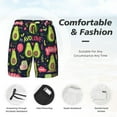 thumbnail image 5 of Haiem Avocado Love Mens Swim Trunks with Compression Liner 2 in 1 Swimming Shorts Stretch Swimwear Quick Dry,Board Shorts-XX-Large, 5 of 9