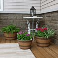 thumbnail image 4 of Sunnydaze Modern Decorative Resin Rustic Cask Outdoor Planter - 13", 15" and 17" Diameter - 3-Piece Set, 4 of 6