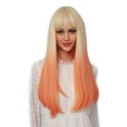 thumbnail image 3 of DOPI Women'S Fashion High Temperature Resistant Silk Synthetic Bangs Long Hair Wig(2Pack), 3 of 5