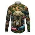 thumbnail image 2 of Nueva camisa con estampado de elefante, moda de primavera y otoño, camisa hawaiana de manga larga para hombre, ropa de calle para hombre, 2 of 5