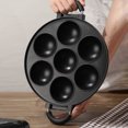 thumbnail image 4 of JIEMUCES 7 Hole Cooking Cake Pan Smooth Omelette Pan Non-Stick Frying Pan for Octopus Balls Breakfast Omelette Maker, 4 of 8