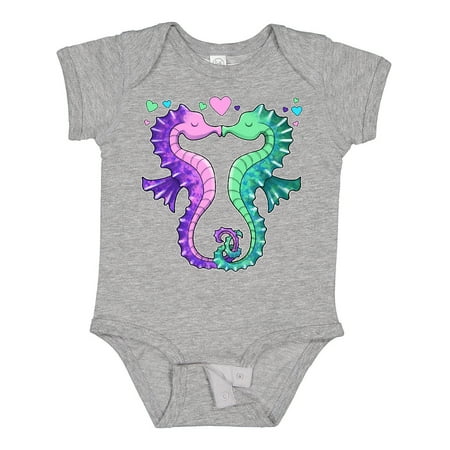 

Inktastic Seahorses Kissing with Hearts Boys or Girls Baby Bodysuit